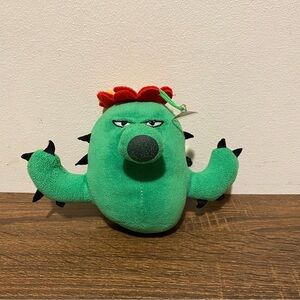 Plants vs Zombies Angry Cactus Figure Plush Suction Cup Stuffed Toy Soft 6”